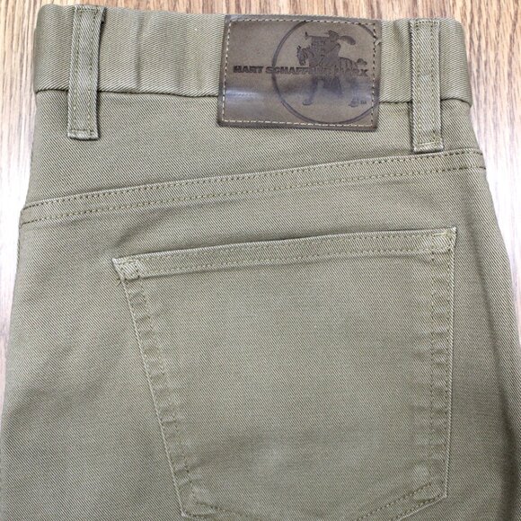 36x30 HART SCHAFFNER MARX STRAIGHT LEG JEANS COTTON/POLY/SPANDEX WHITE 36W x 30L - Picture 2 of 4